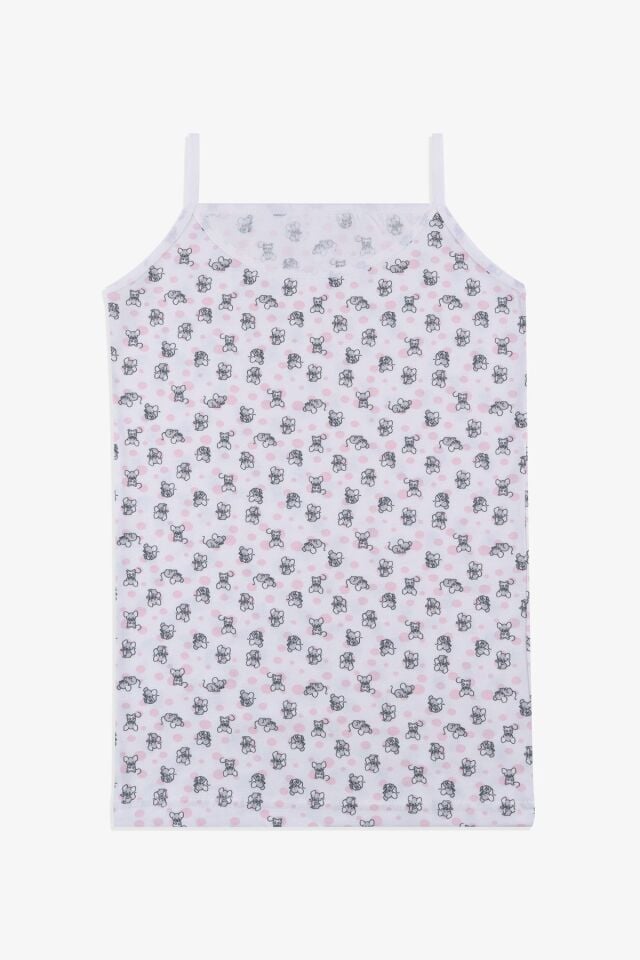 Kız Çocuk 3'lü Penguen Desenli Pamuklu Atlet 2011-5 - 9-11 Yaş - 2011-5 - 9-11 Yaş