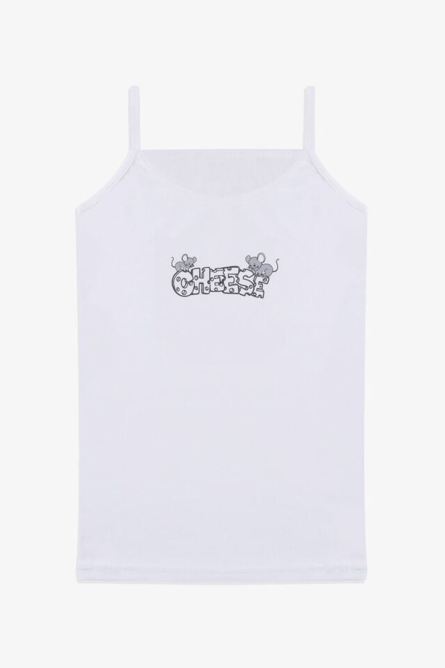 Kız Çocuk 3'lü Penguen Desenli Pamuklu Atlet 2011-5 - 9-11 Yaş - 2011-5 - 9-11 Yaş