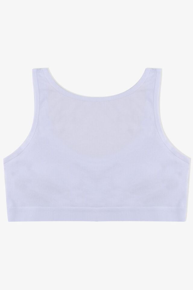 Kadın Kalın Askılı Kaplı Pamuklu Sporcu Büstiyer 80501 Beyaz - 90/95 - 80501 Beyaz - 90/95