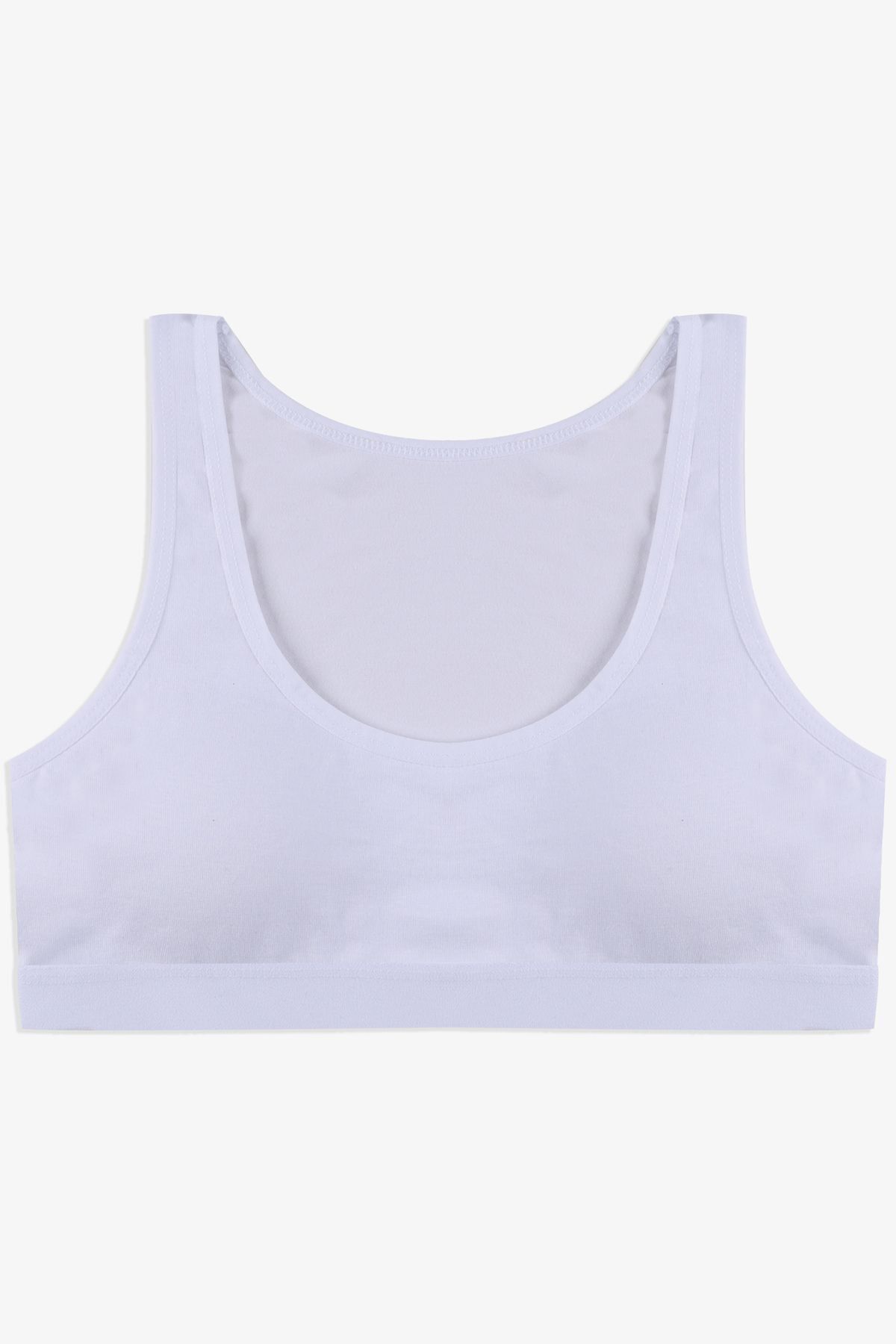 Kadın Kalın Askılı Kaplı Pamuklu Sporcu Büstiyer 80501 Beyaz - 70/75 - 80501 Beyaz - 70/75