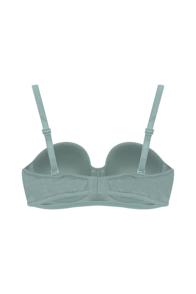 Kadın Dolgusuz Mikro Straplez Sütyen 95B - Yeşil