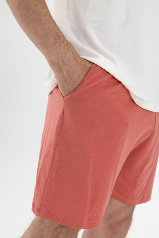 Erkek Kısa Kollu Pamuklu Sosis Baskılı Şortlu Takım KO60102 Sosis Baskılı - S - KO60102 Sosis Baskılı - S