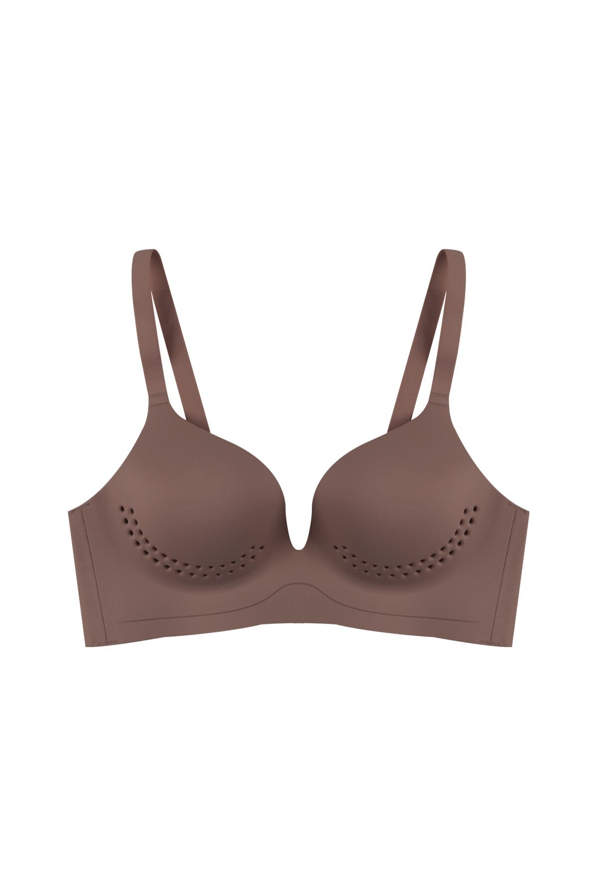 Kadın Kaplı Lazer Dikişsiz Modelli Sütyen Toprak - 90B