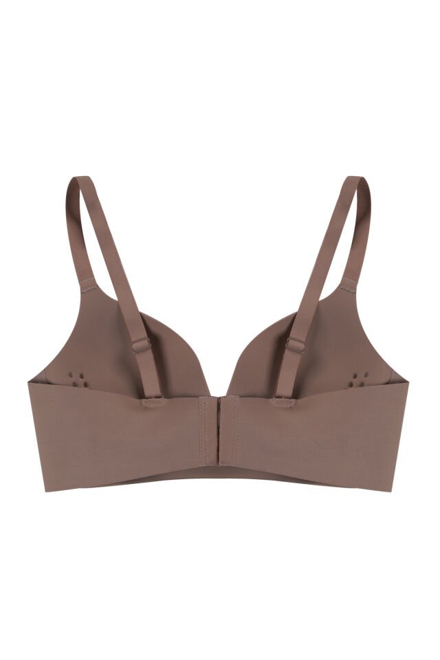 Kadın Kaplı Lazer Dikişsiz Modelli Sütyen Toprak - 90B