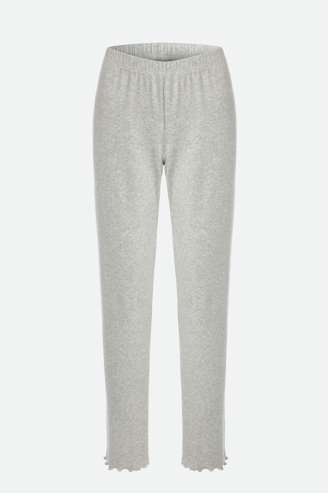 Kadın Pamuklu 3'lü Yeşil Fiyonklu Kaşkorse Pijama Takımı M - Gri - Siyah
