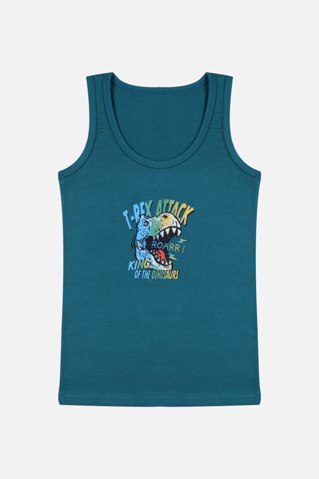 Erkek Çocuk 3'lü Tilki Desenli Atlet 3056-15 - 3-5 Yaş