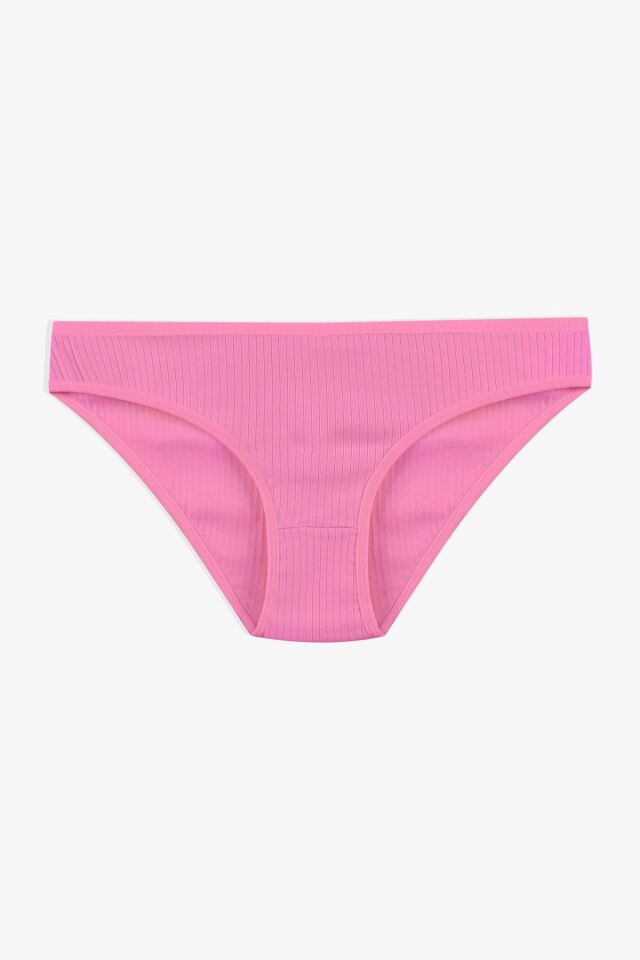 Kadın 7'li Fitilli Pamuklu Ribanalı Külot 11086-7 - L/XL