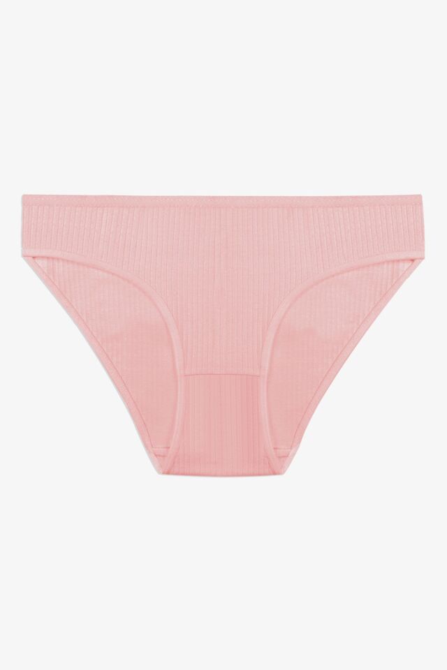 Kadın 7'li Fitilli Pamuklu Ribanalı Külot Çok Renkli - L/XL