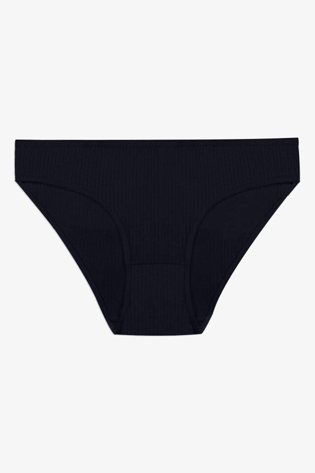 Kadın 7'li Fitilli Pamuklu Ribanalı Külot Çok Renkli - S/M