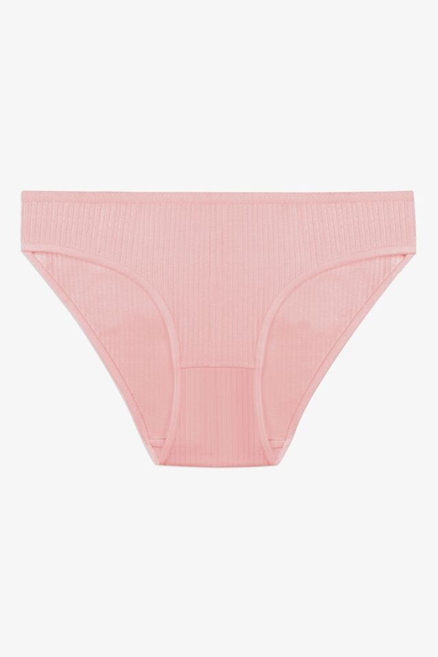 Kadın 7'li Fitilli Pamuklu Ribanalı Külot Çok Renkli - S/M