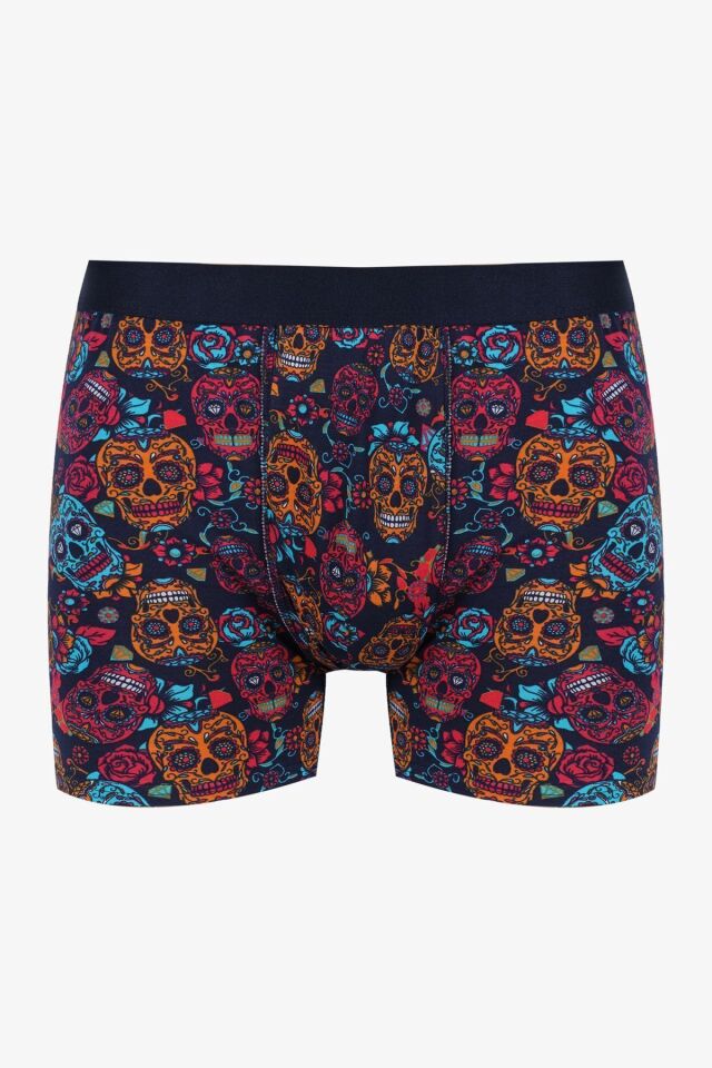 Erkek 3'lü Pamuklu Likralı Boxer Çok Renkli - 4XL