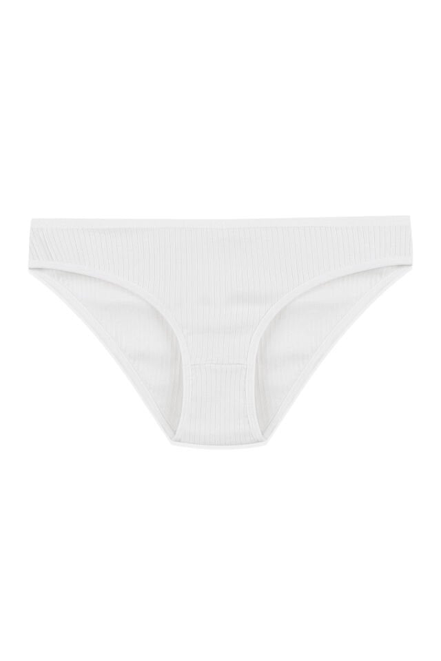 Kadın 7'li Fitilli Pamuklu Ribanalı Külot Mavi - Siyah - L/XL