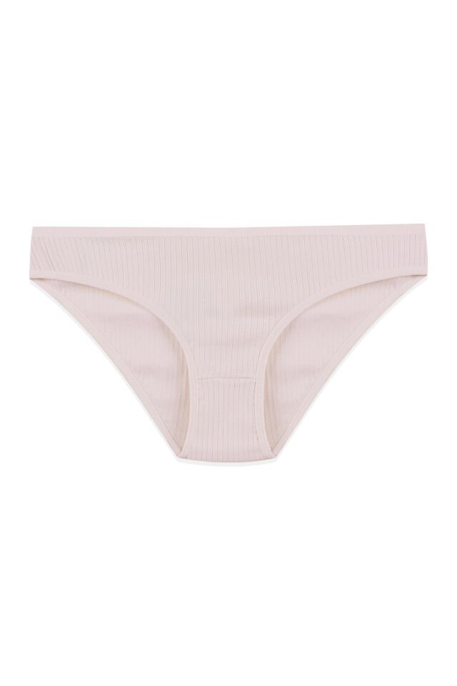 Kadın 7'li Fitilli Pamuklu Ribanalı Külot Mavi - Siyah - L/XL