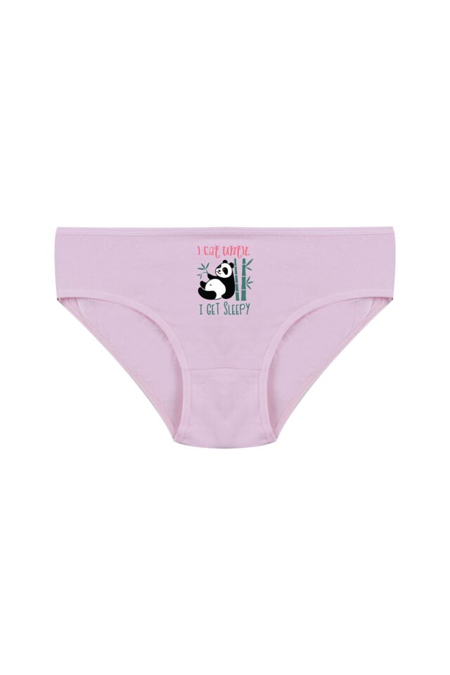 Kız Çocuk 6'lı Sevimli Fare Desenli Slip Pembe - Mavi - 9-11 Yaş