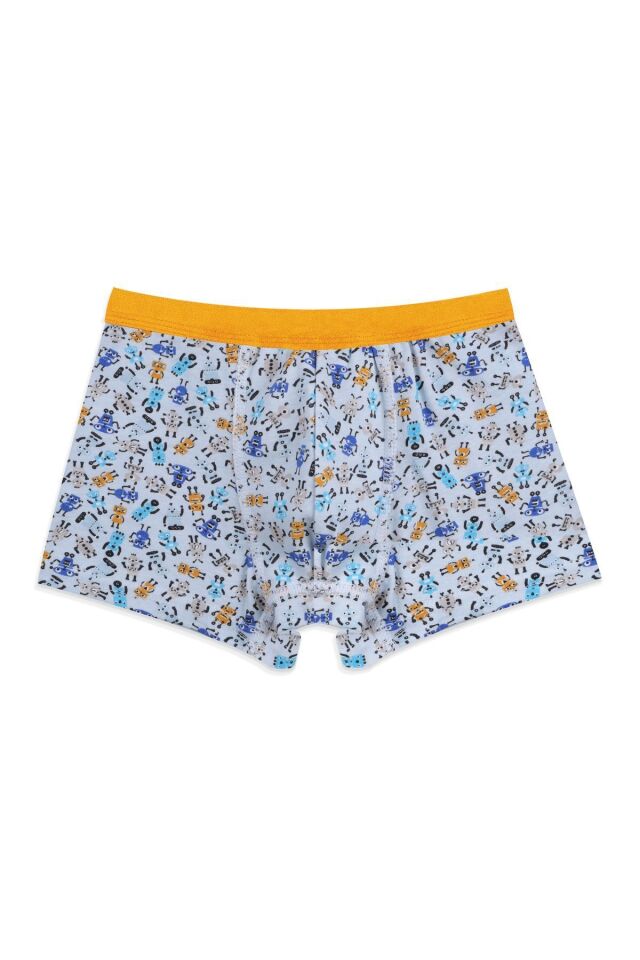 Erkek Çocuk Pamuklu Uzay Baskılı 3'lü Boxer 3053-18 - 5-7 Yaş