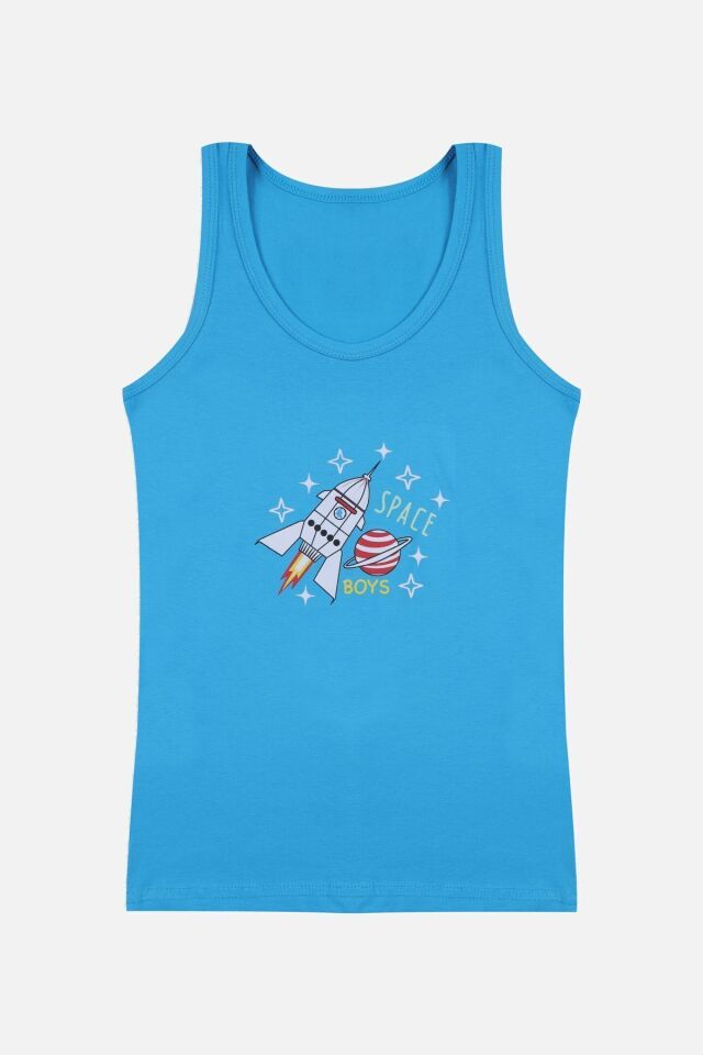 Erkek Çocuk 3'lü Tilki Desenli Atlet 3056-17 - 3-5 Yaş