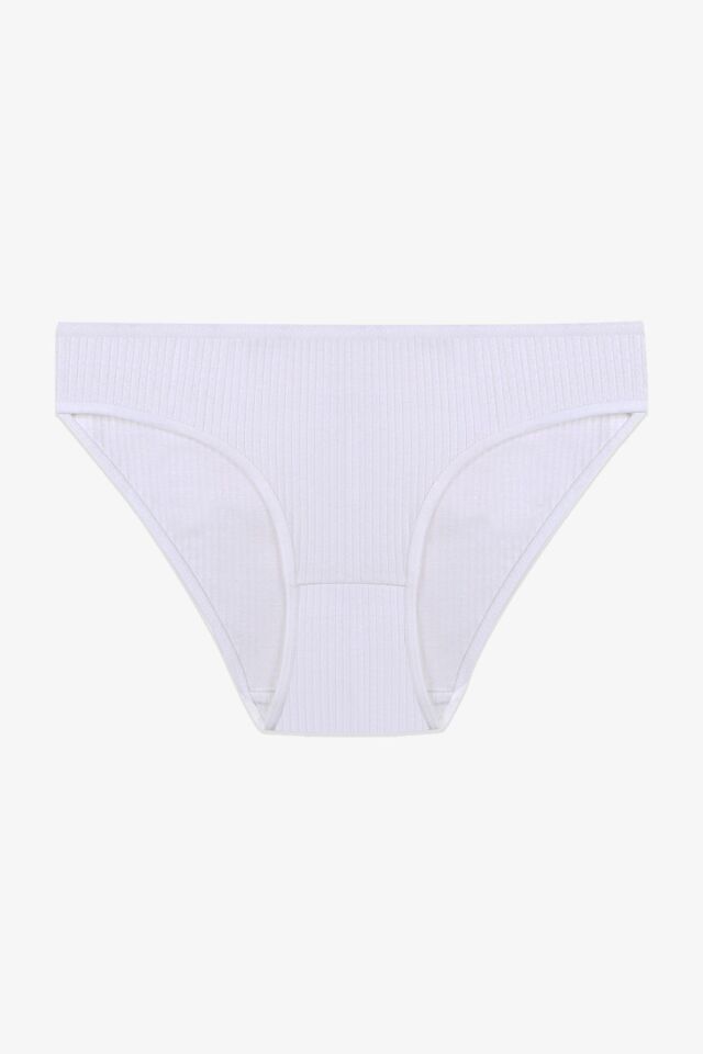 Kadın 3'lü Pamuklu Fitilli Külot 11050-34 - S/M - 11050-34 - S/M