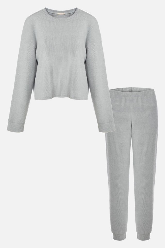 Kadın Soft Touch Kol ve Paça Bant Detaylı Pembe Renk Pijama Takımı