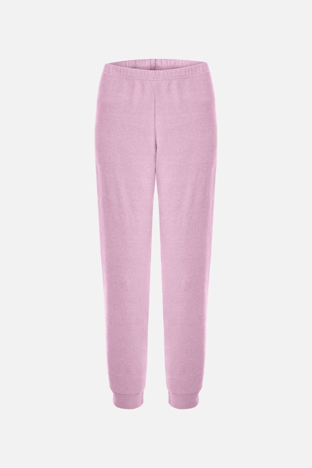 Kadın Soft Touch Kol ve Paça Bant Detaylı Pembe Renk Pijama Takımı