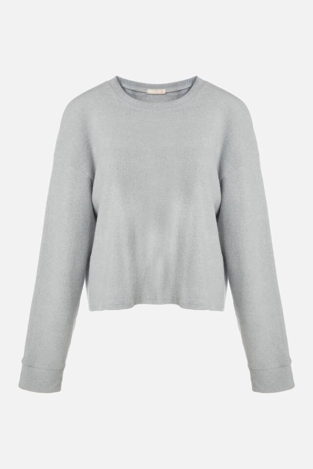 Kadın Soft Touch Kol ve Paça Bant Detaylı Pembe Renk Pijama Takımı Gri - M