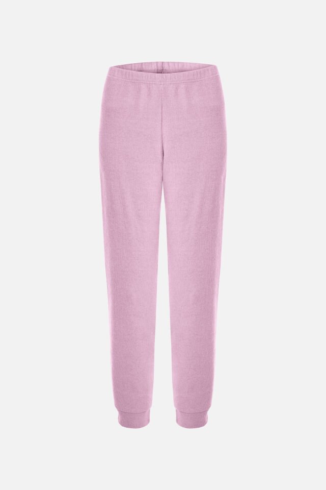 Kadın Soft Touch Kol ve Paça Bant Detaylı Pembe Renk Pijama Takımı M - Pembe