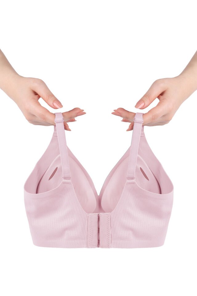 Balensiz Görünmez Fitilli Kaşkorse Çıkarılabilir Pedli Dikişsiz Sütyen 80B - Gül Kurusu