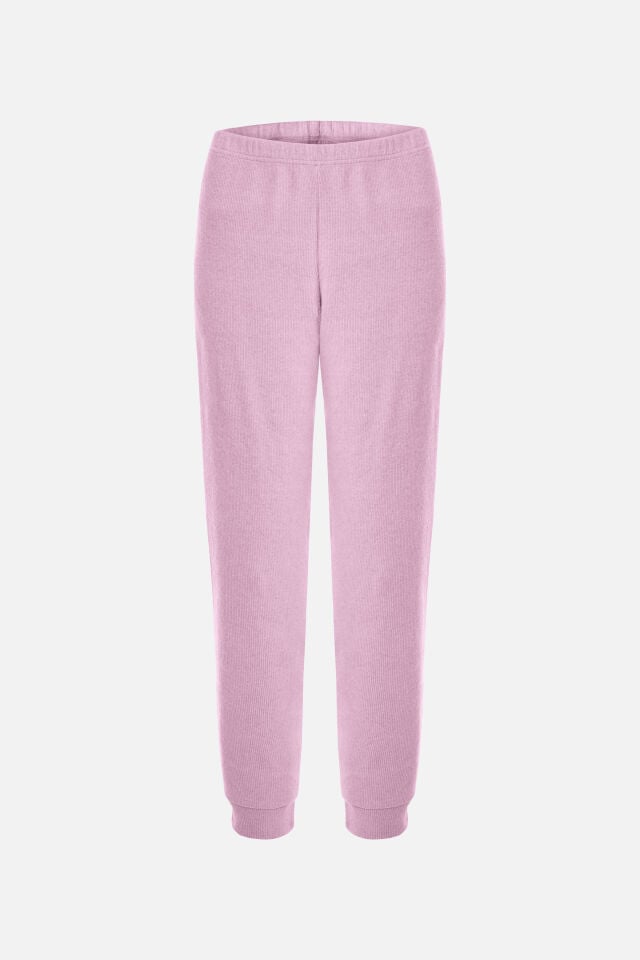 Kadın Soft Touch Kol ve Paça Bant Detaylı Pembe Renk Pijama Takımı XL - Pembe