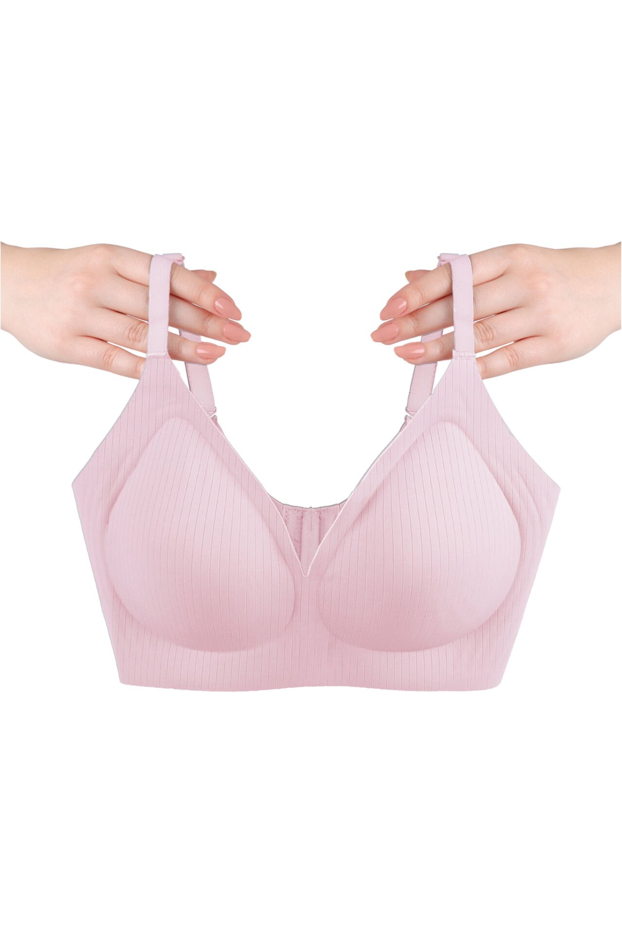 Balensiz Görünmez Fitilli Kaşkorse Çıkarılabilir Pedli Dikişsiz Sütyen 90B - Gül Kurusu