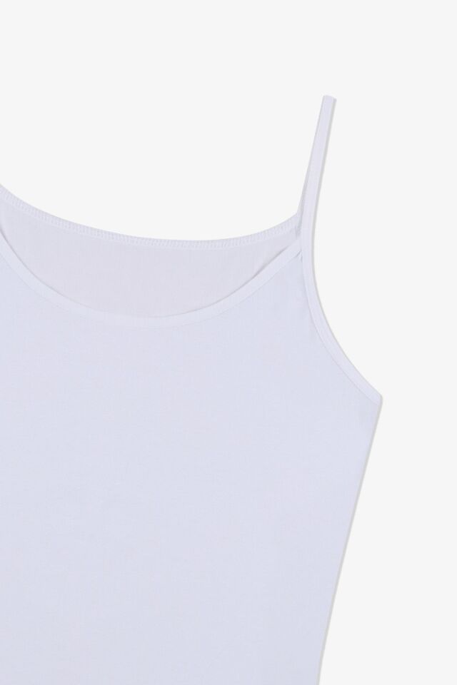 Kadın Pamuklu Likralı Basic Atlet 5163-12beyaz - L/XL