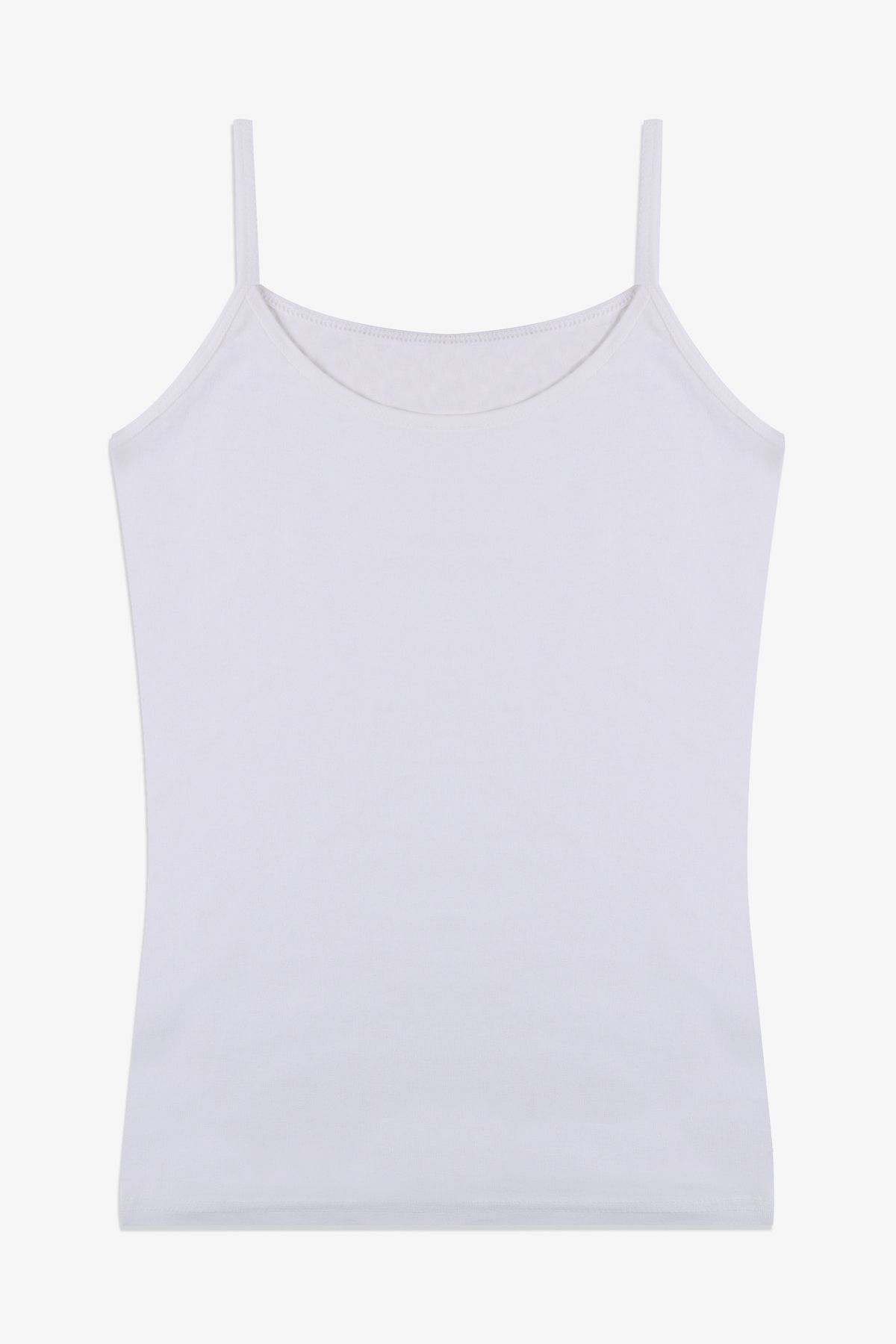 Kadın Pamuklu Likralı Basic Atlet 5163-7ekru - L/XL