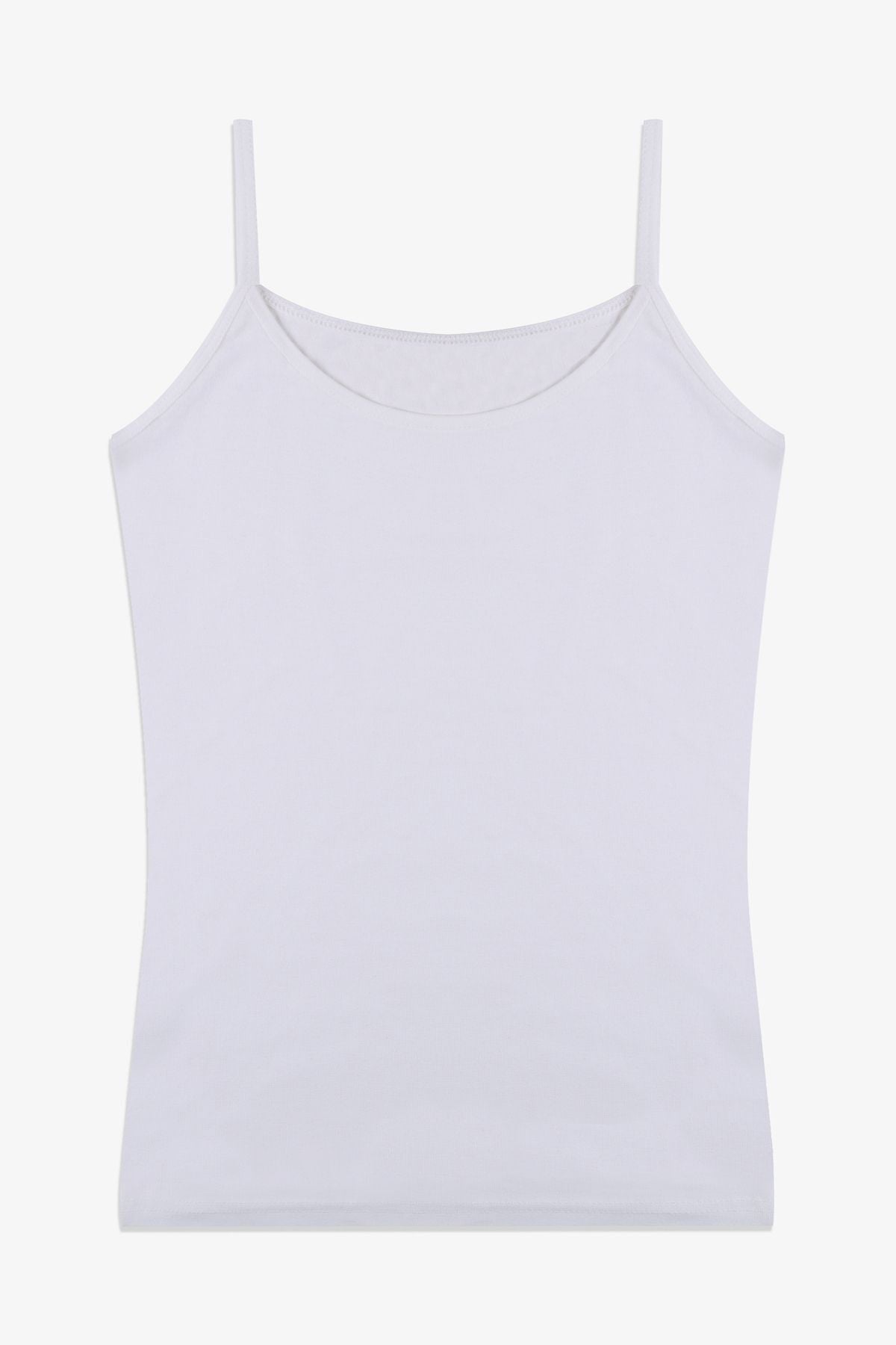 Kadın Pamuklu Likralı Basic Atlet 5163-7ekru - L/XL