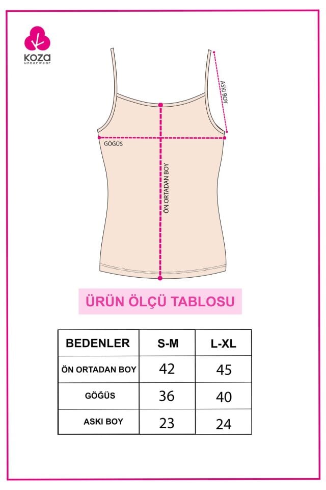 Kadın Pamuklu Likralı Basic Atlet 5163-7ekru - S/M
