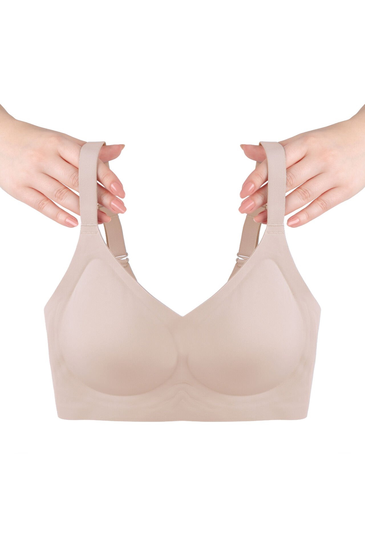 Balensiz Lazer Dikişsiz Görünmez Çıkarılabilir Pedli Toparlayıcı Sütyen 90B - Ten