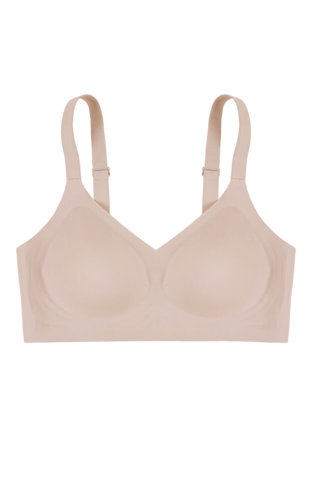 Balensiz Lazer Dikişsiz Görünmez Çıkarılabilir Pedli Toparlayıcı Sütyen 90B - Ten