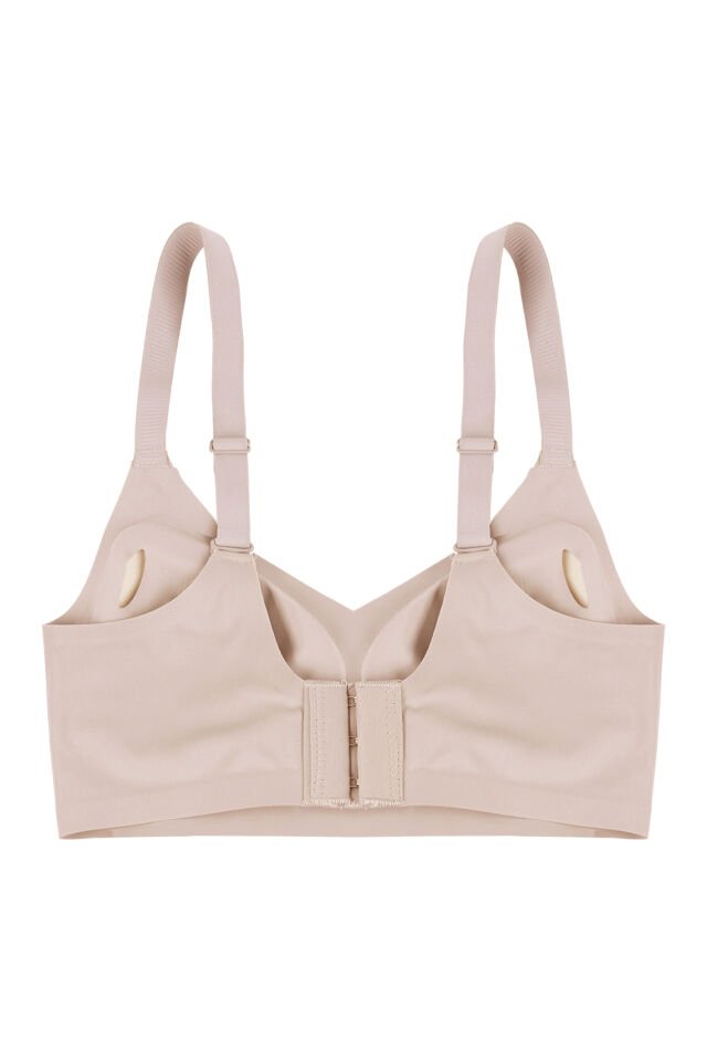 Balensiz Lazer Dikişsiz Görünmez Çıkarılabilir Pedli Toparlayıcı Sütyen 90B - Ten