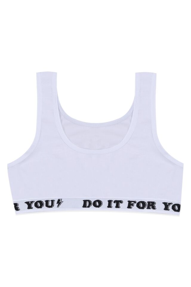 Kız Çocuk 3'lü Kalın Askılı Yarım Atlet 2013-22Siyahbeyazsiyah - 11-13 Yaş