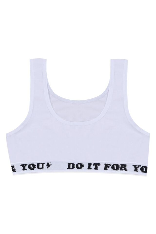 Kız Çocuk 3'lü Kalın Askılı Yarım Atlet 2013-22 Beyaz - 13-14 Yaş