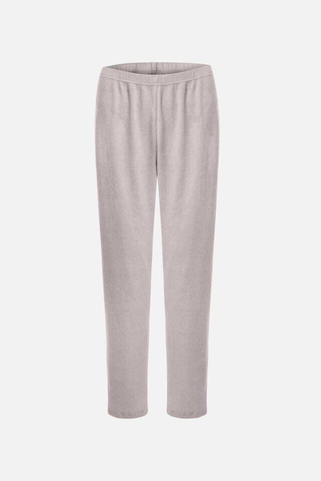 Kadın Soft Touch Kaşkorse Düğme Detaylı Pijama Takımı S - Bej