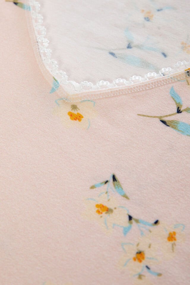 Kadın Viskon Yaka Dantel Lastik Detaylı V Yaka Kısa Kollu Pijama Takımı XL - Ekru