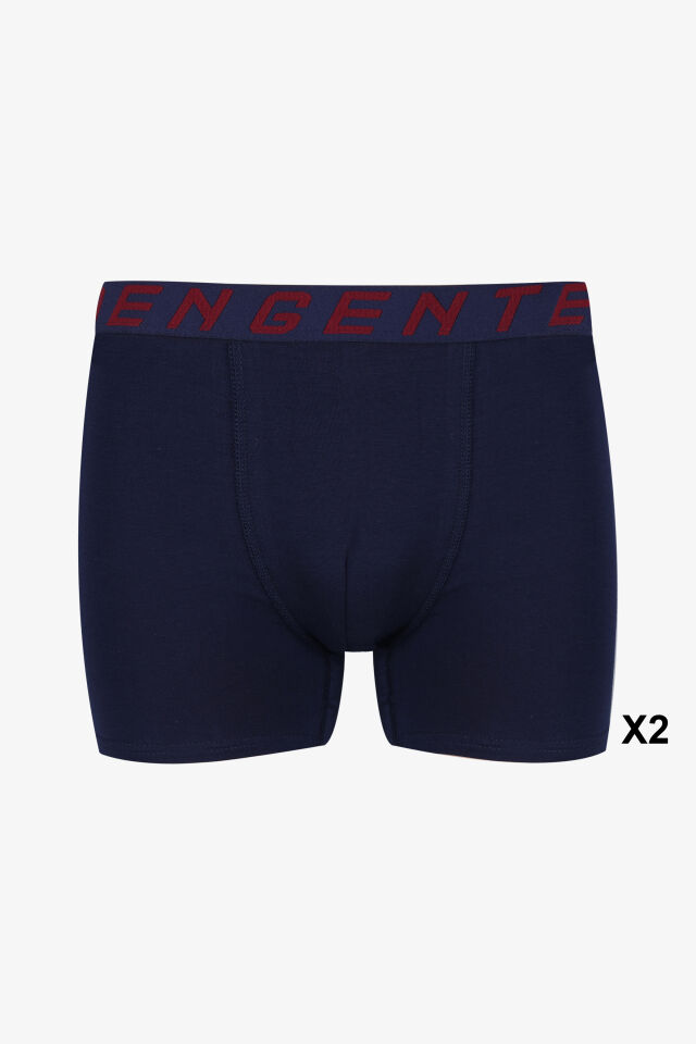 Erkek 4'lü Pamuklu Likralı Boxer Lacivert - L