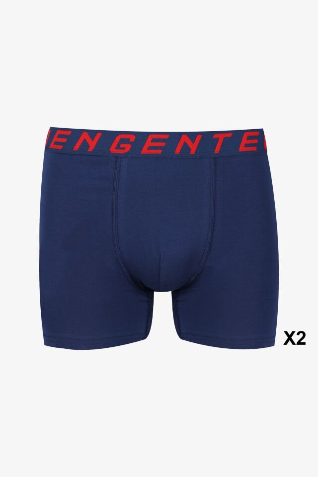 Erkek 4'lü Pamuklu Likralı Boxer Lacivert - L