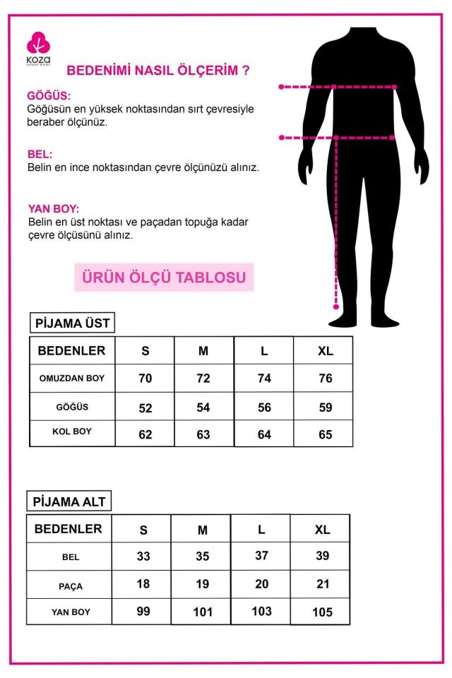 Erkek Pamuklu, Likralı, Yaka Düğmeli Ve Cep Detaylı Pijama Takımı