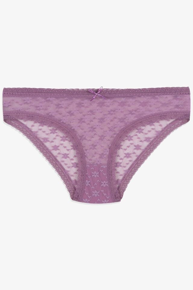 Kadın 3'lü Dantelli Külot 11071-8Lacibeyazglkurusu - L/XL - 11071-8Lacibeyazglkurusu - L/XL