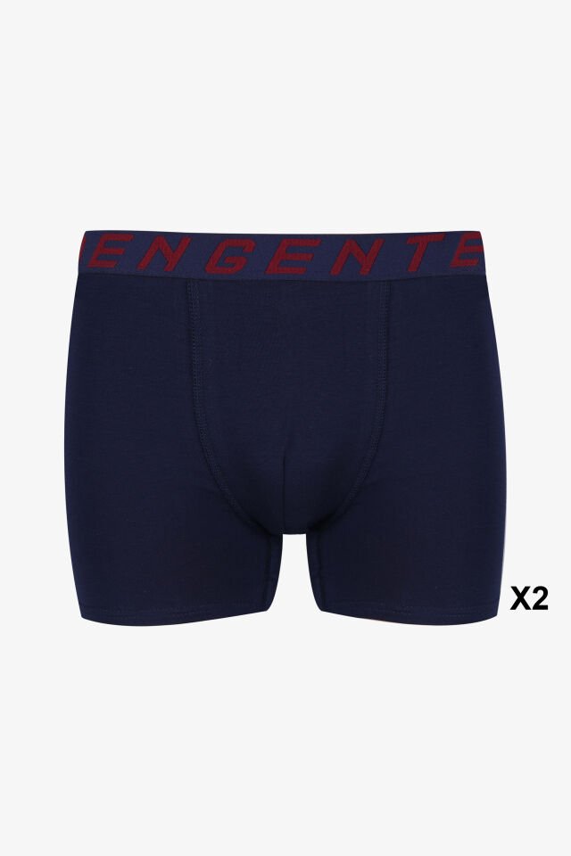 Erkek 4'lü Pamuklu Likralı Boxer Lacivert - XL