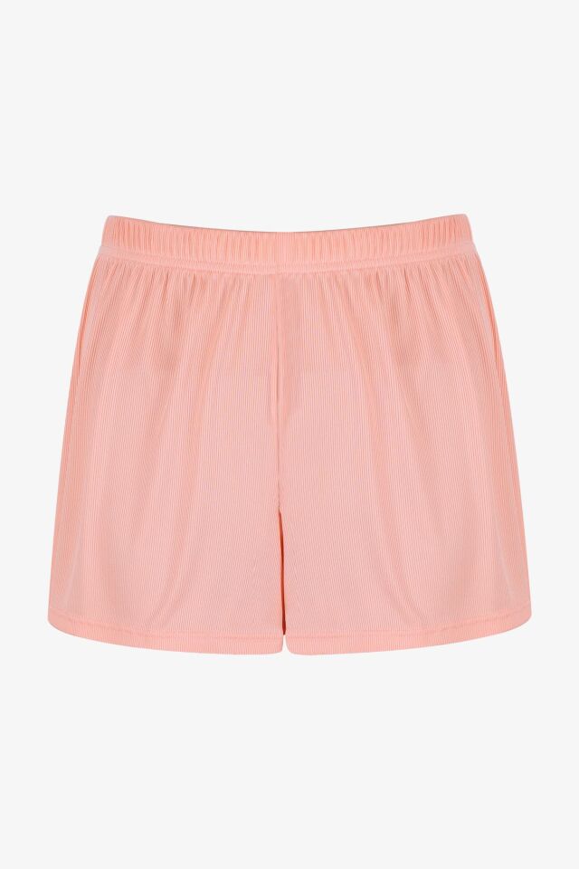 Kadın Kaşkorse Kalın Askılı Şortlu Takım KO7205TS-2 Turuncu - M