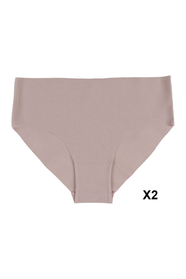 Kadın Premium Kalite Toparlayıcı Etkili 5'li Lazer Kesim Pamuklu Külot Kahve - Toprak - Ekru - XL/2XL