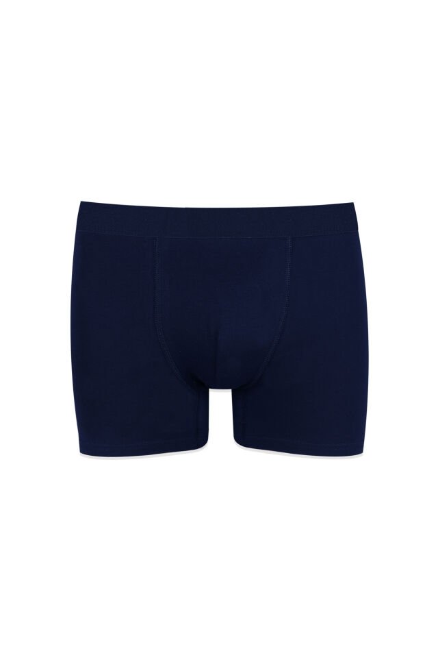 Erkek 3'lü Pamuklu Likralı Boxer Lacivert - Yeşil - L