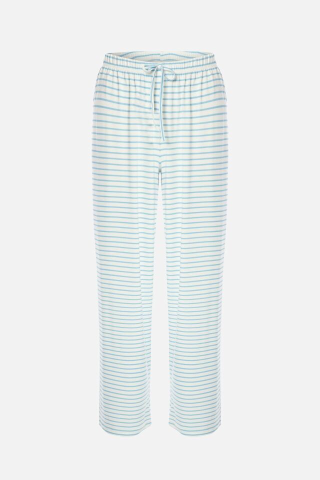 Kadın İp Askılı Viskon Çizgili Desenli Pijama Takımı KO70102 Çizgi Desen - M - KO70102 Çizgi Desen - M