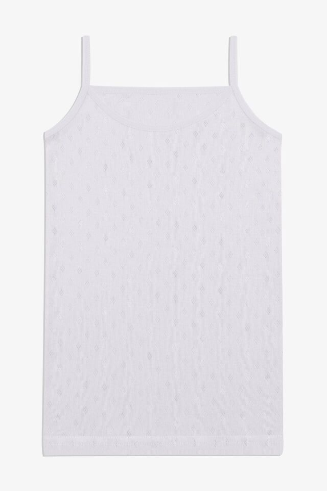 Kız Çocuk 3'lü Jakarlı İp Askılı Atlet Ekrubeyazkahve - 5-6 Yaş - Ekrubeyazkahve - 5-6 Yaş