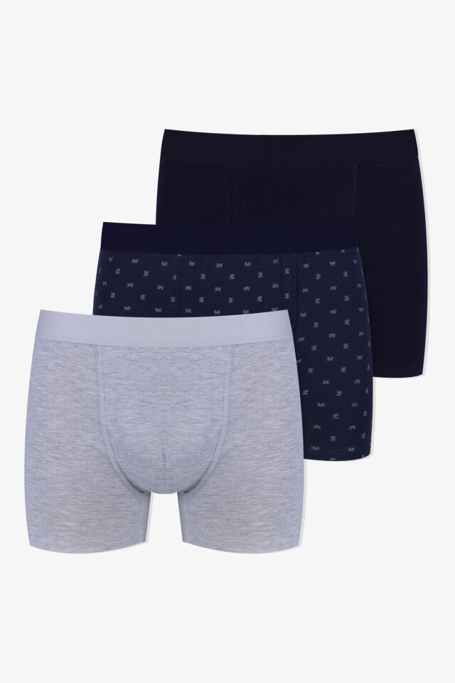 Erkek 3'lü Pamuklu Likralı Boxer gmelanjetniklaci - 3XL